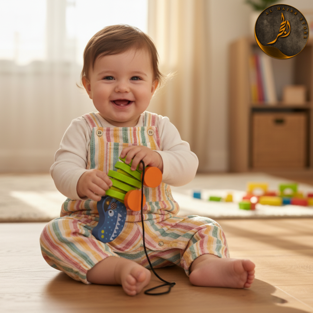 Pull-Rope Animal Toy | Wooden Walking Aid for Toddlers