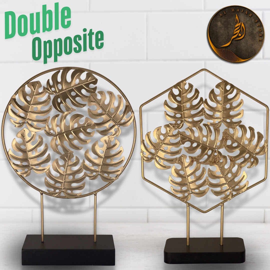 Golden Turtle Leaf Metal Decor