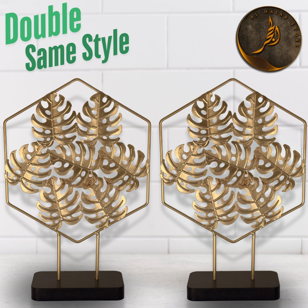 Golden Turtle Leaf Metal Decor