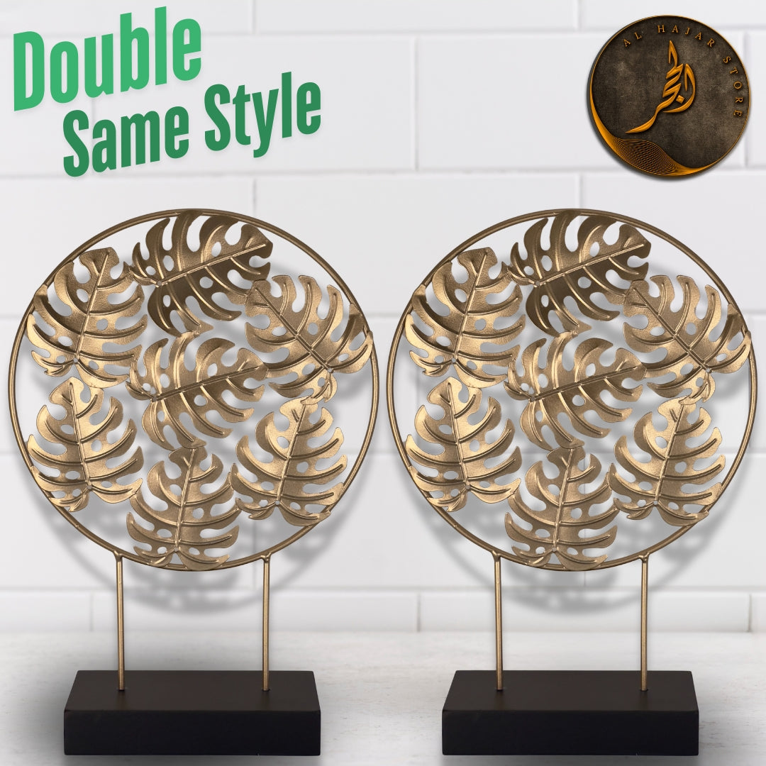Golden Turtle Leaf Metal Decor