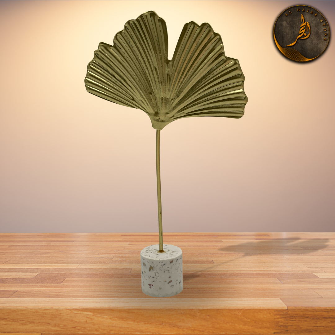 Elegant Gold Ginkgo Leaf Iron Ornament