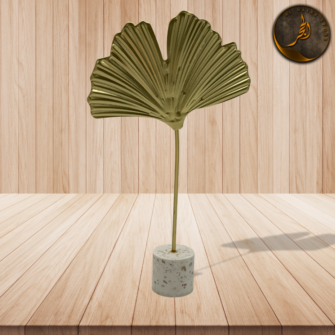 Elegant Gold Ginkgo Leaf Iron Ornament