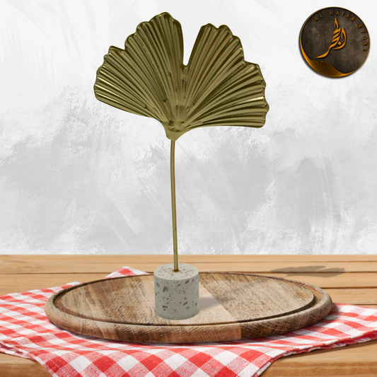 Elegant Gold Ginkgo Leaf Iron Ornament