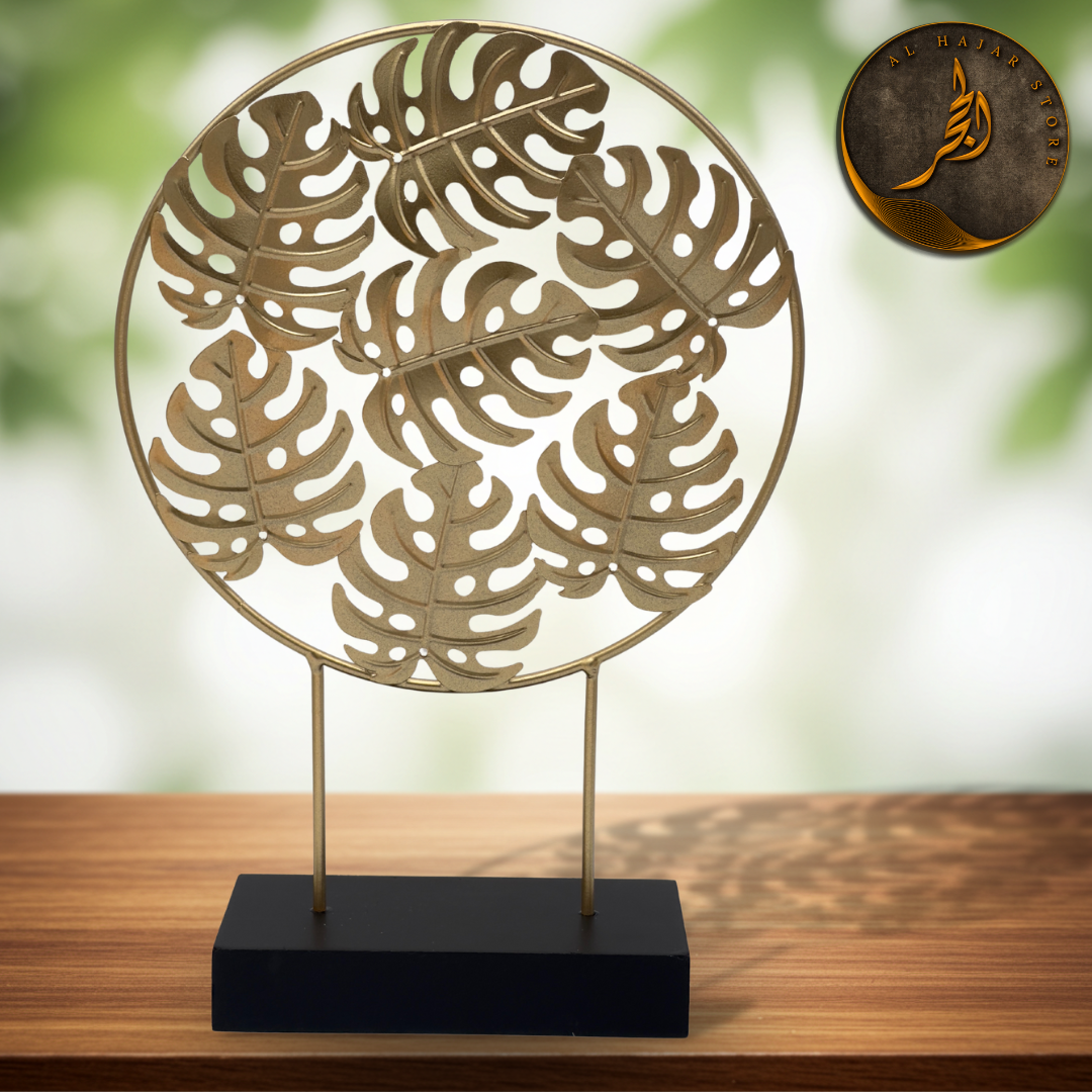 Golden Turtle Leaf Metal Decor