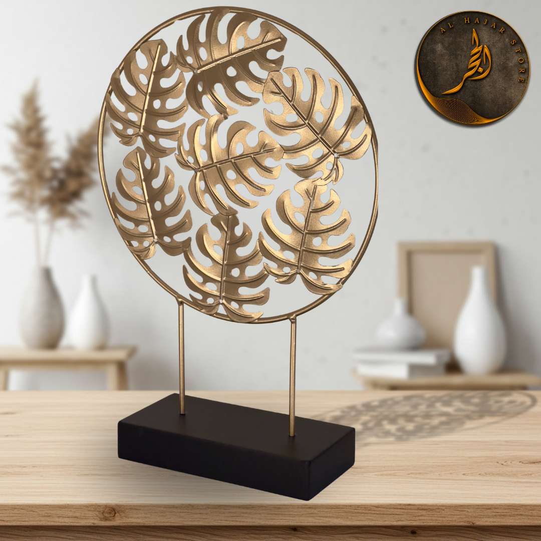 Golden Turtle Leaf Metal Decor