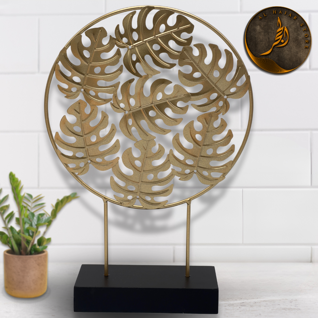 Golden Turtle Leaf Metal Decor