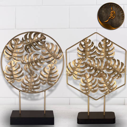 Golden Turtle Leaf Metal Decor