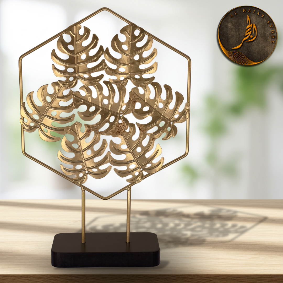 Golden Turtle Leaf Metal Decor