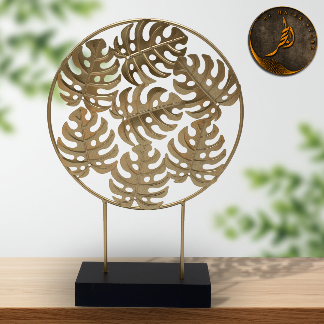 Golden Turtle Leaf Metal Decor