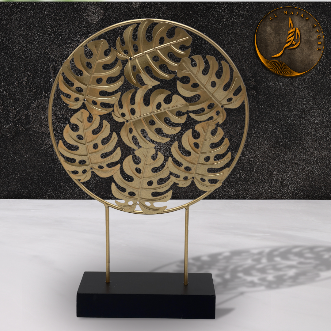 Golden Turtle Leaf Metal Decor