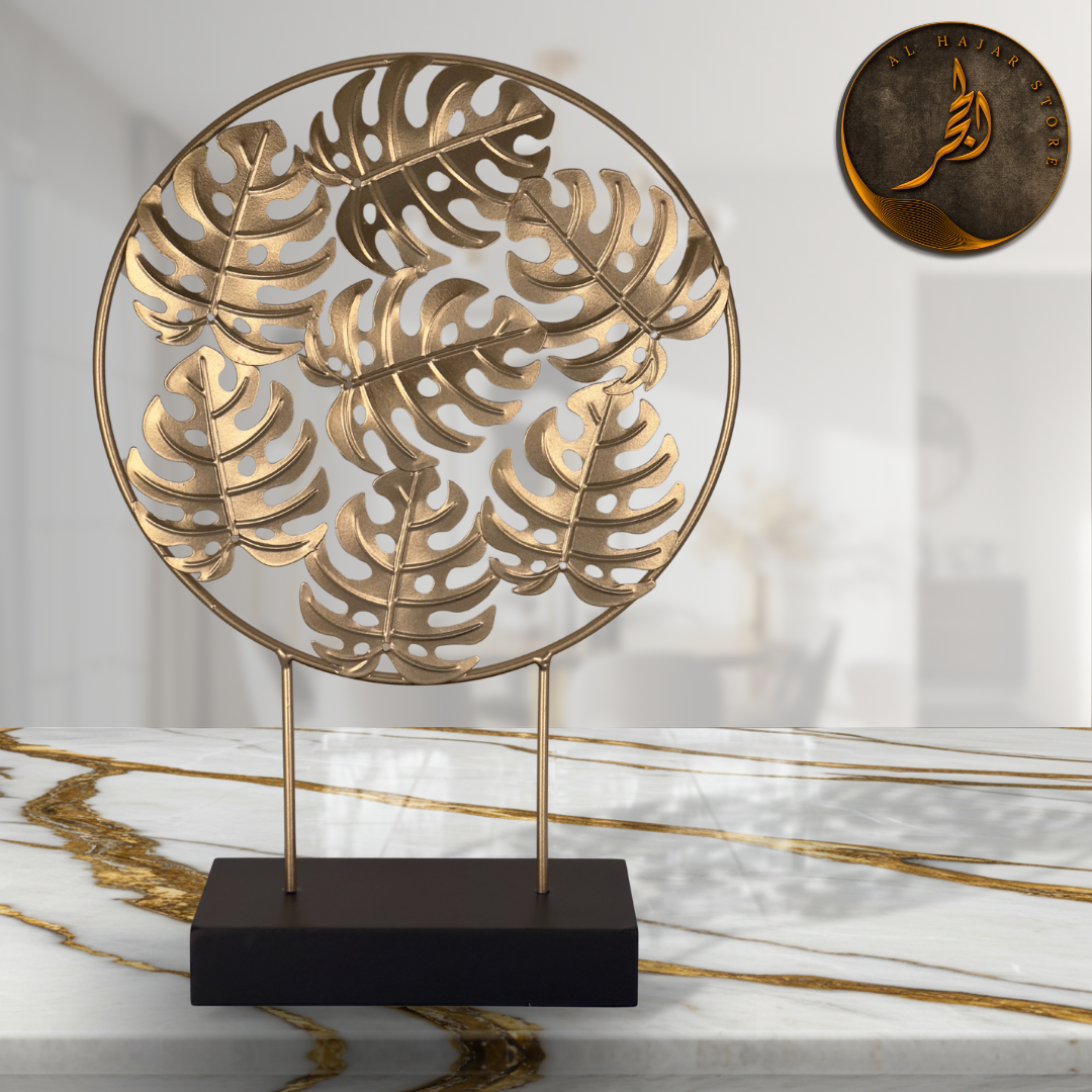 Golden Turtle Leaf Metal Decor