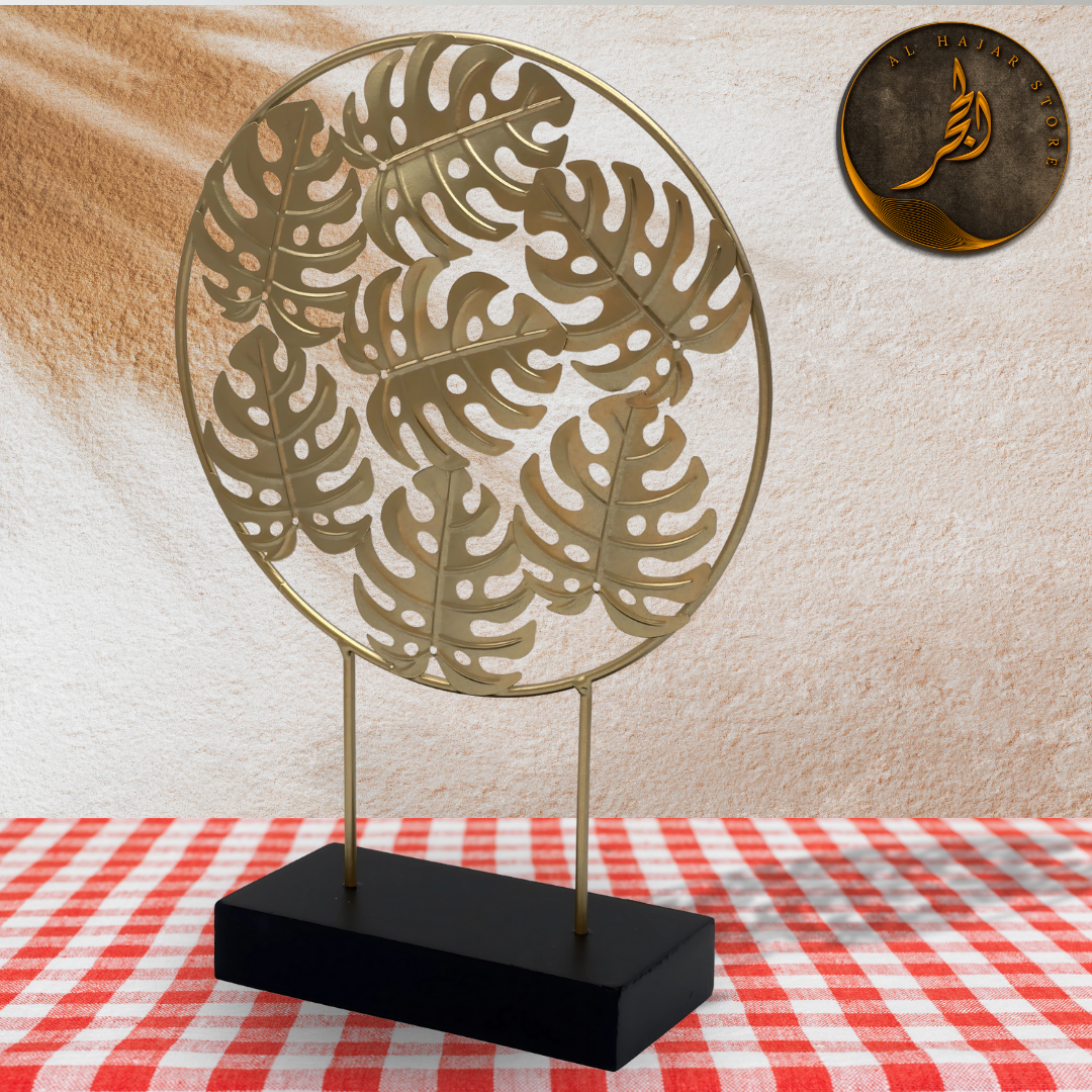 Golden Turtle Leaf Metal Decor