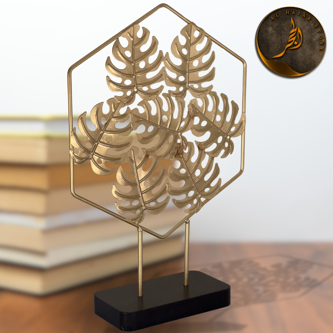 Golden Turtle Leaf Metal Decor