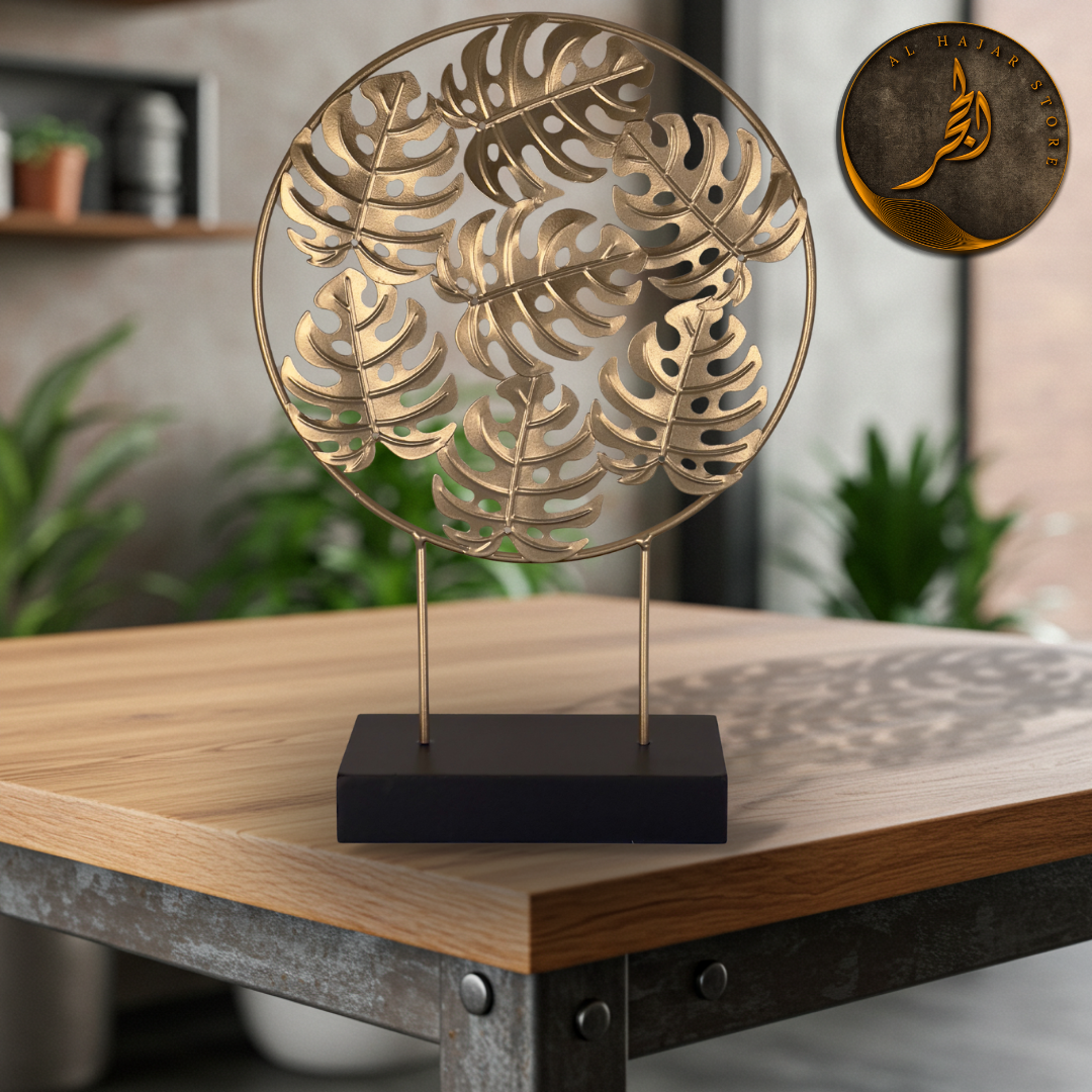 Golden Turtle Leaf Metal Decor
