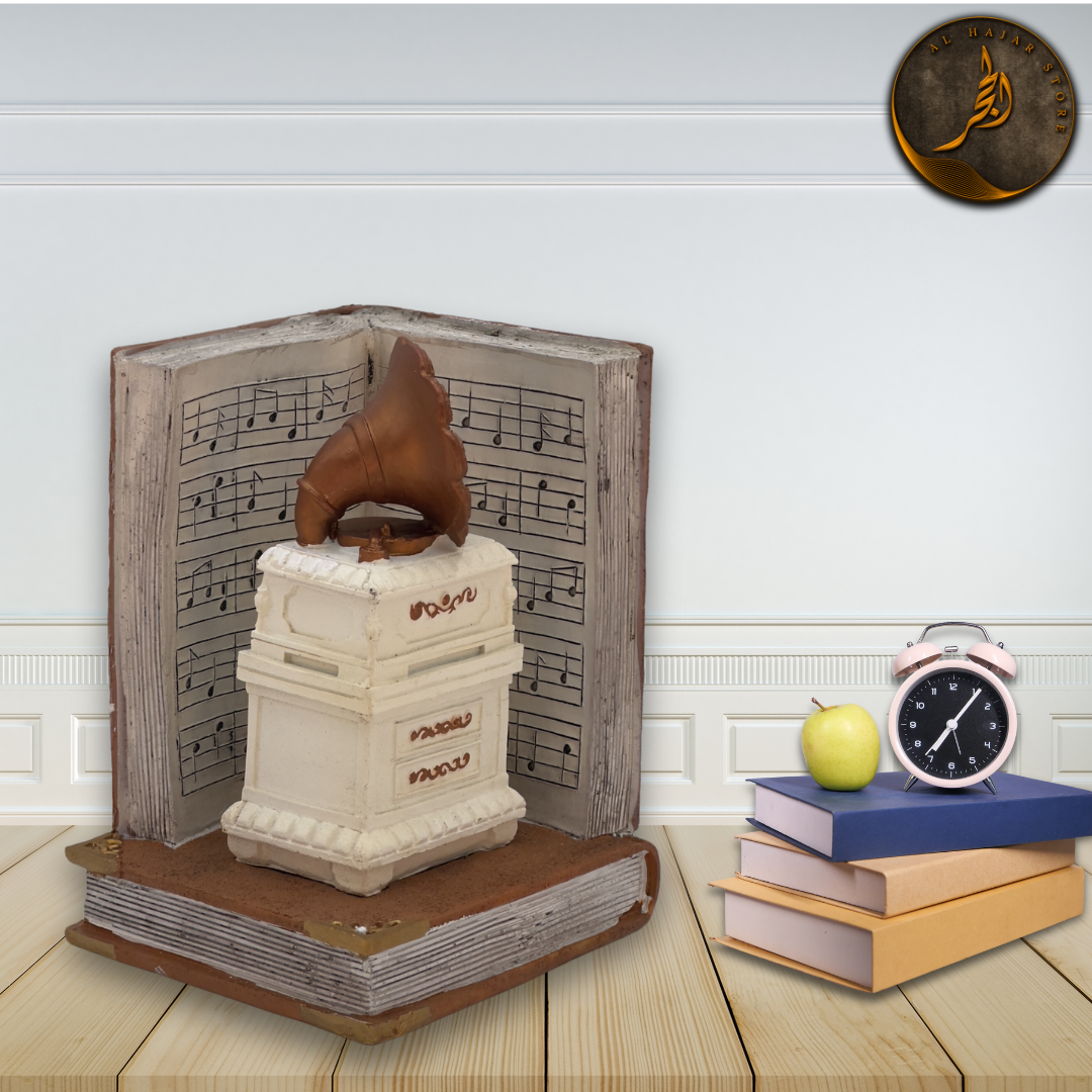 Gramophone Musical Antique Style Book Stopper