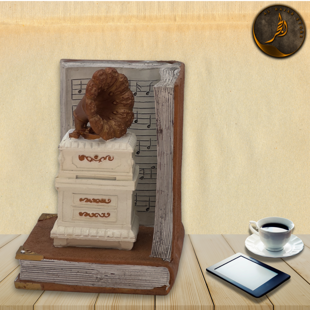 Gramophone Musical Antique Style Book Stopper