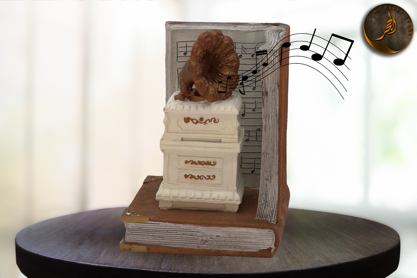 Gramophone Musical Antique Style Book Stopper