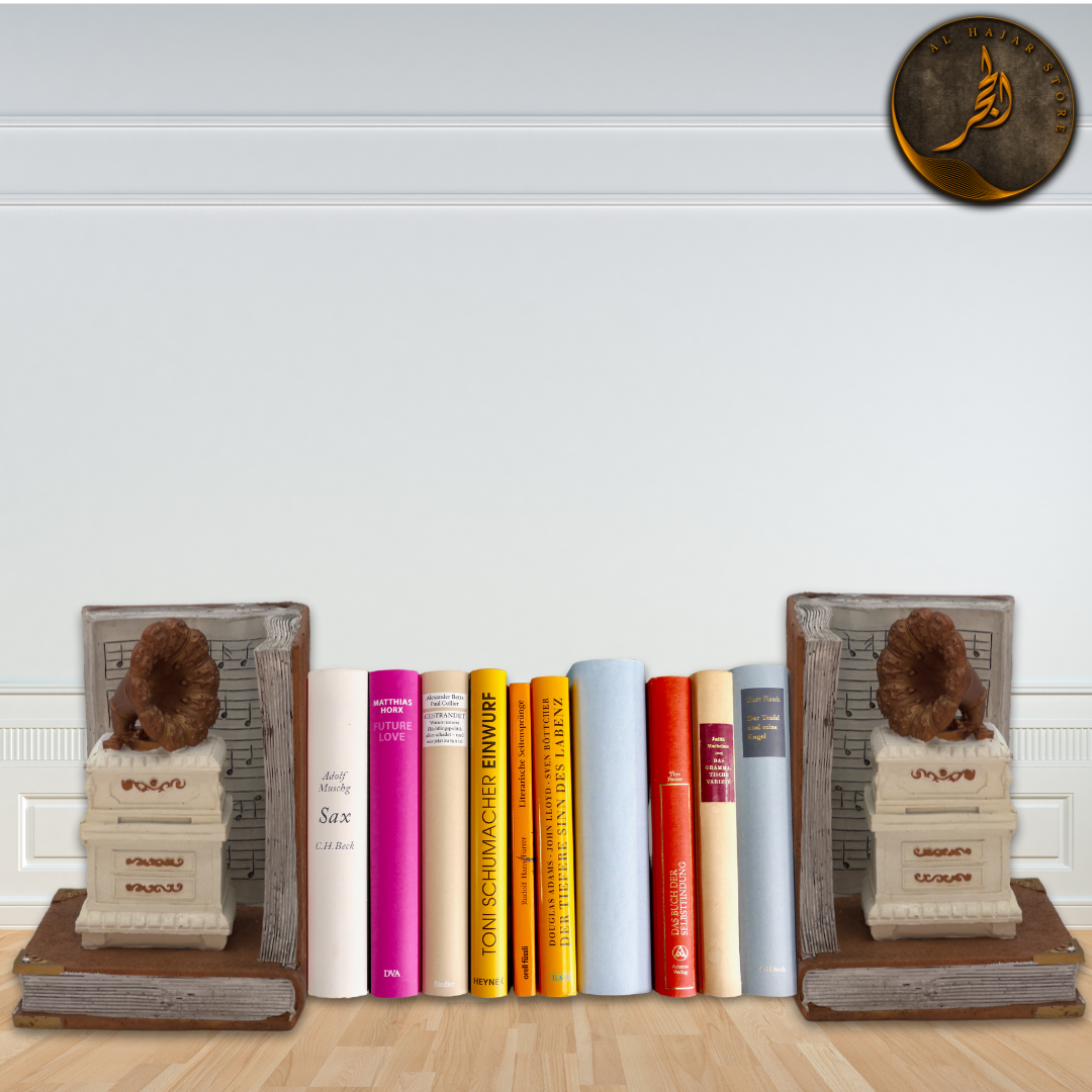 Gramophone Musical Antique Style Book Stopper