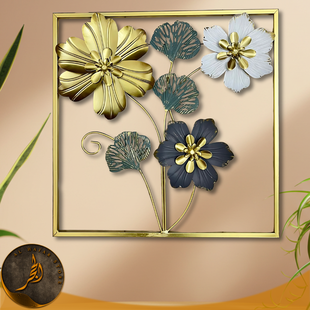 (18x18 inc)Metal Iron Flower Wall Art