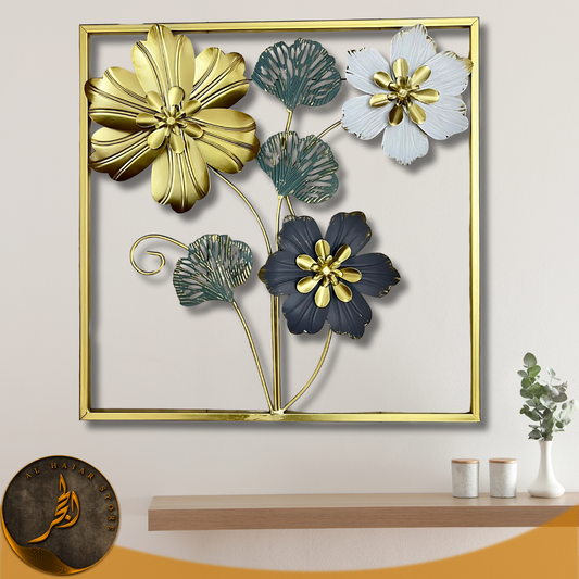 (18x18 inc)Metal Iron Flower Wall Art