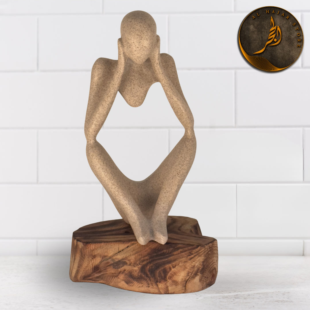 Thinker Style Abstract Sculpture