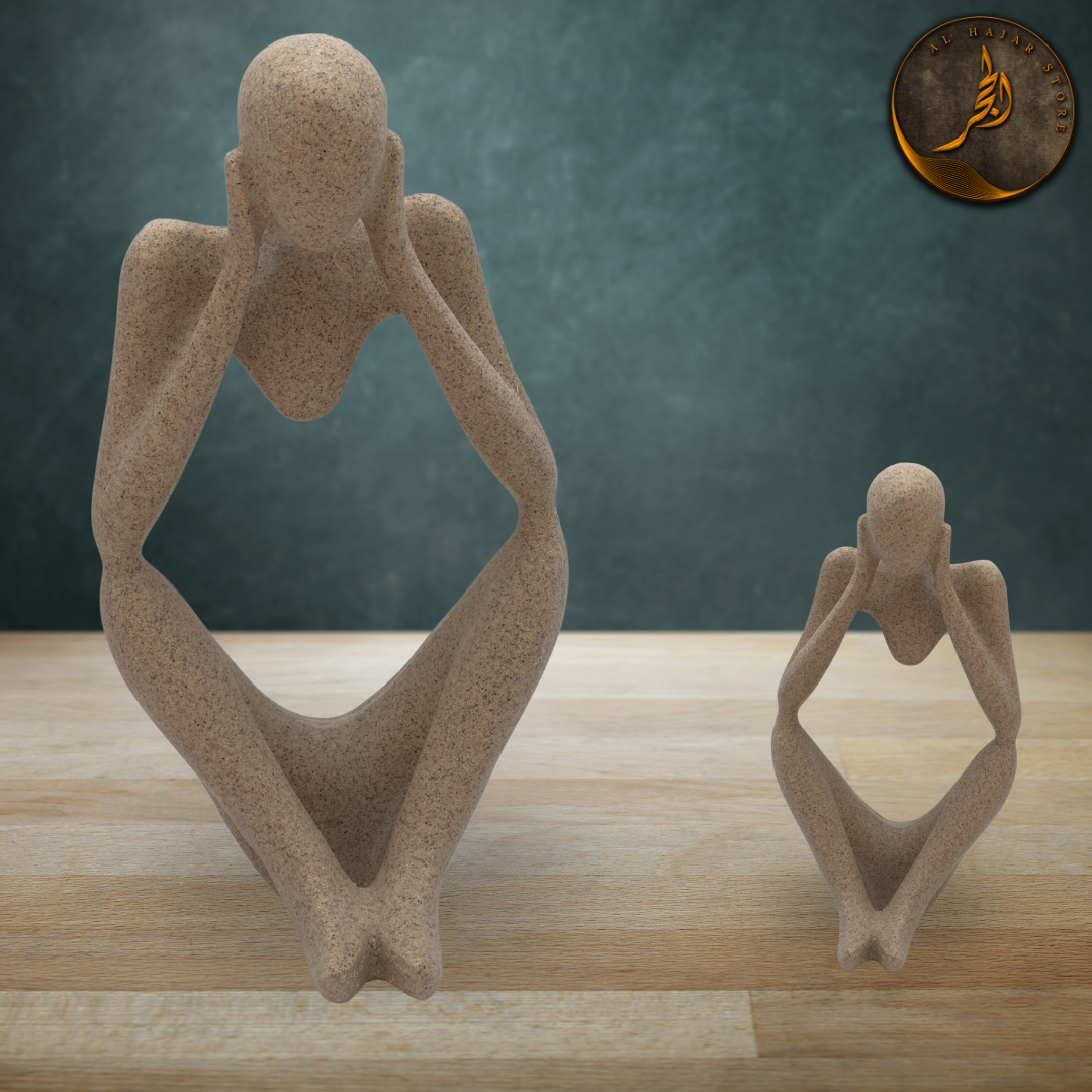 Thinker Style Abstract Sculpture