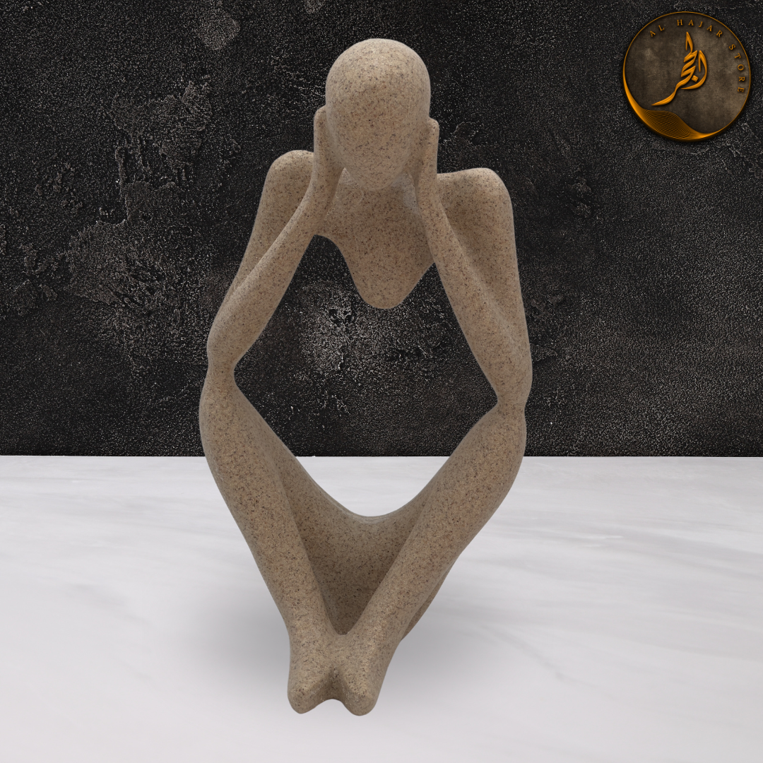 Thinker Style Abstract Sculpture