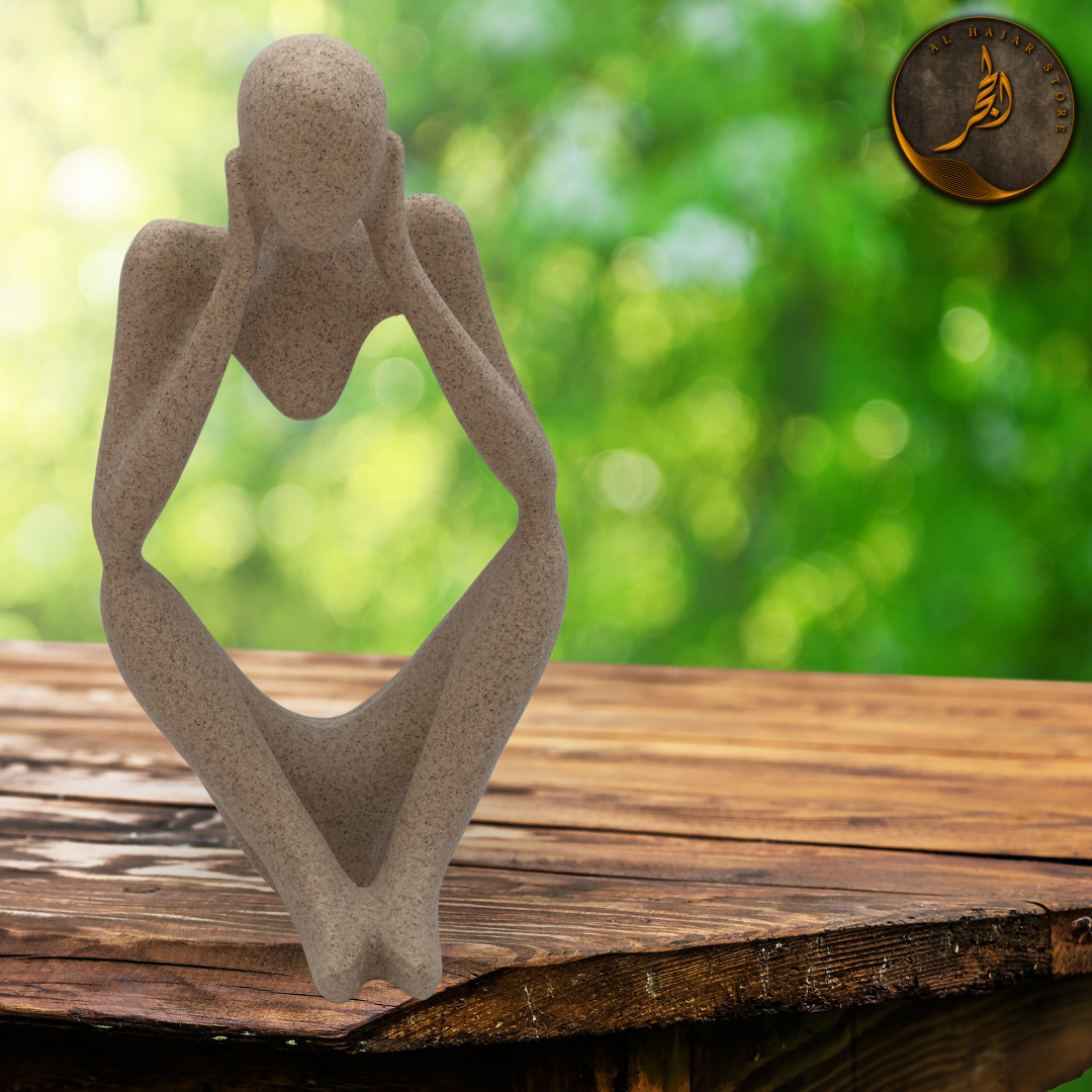 Thinker Style Abstract Sculpture