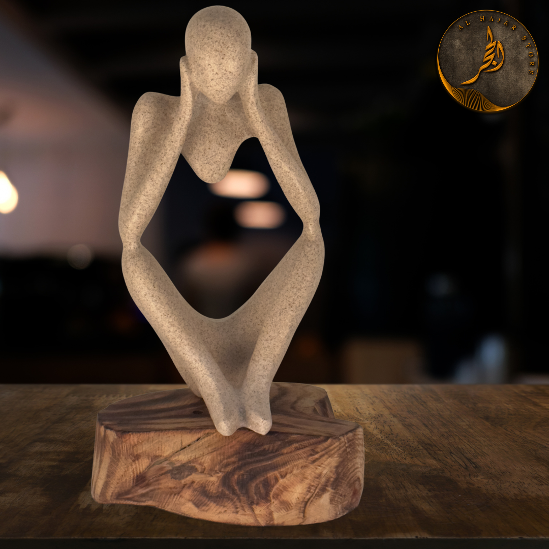Thinker Style Abstract Sculpture
