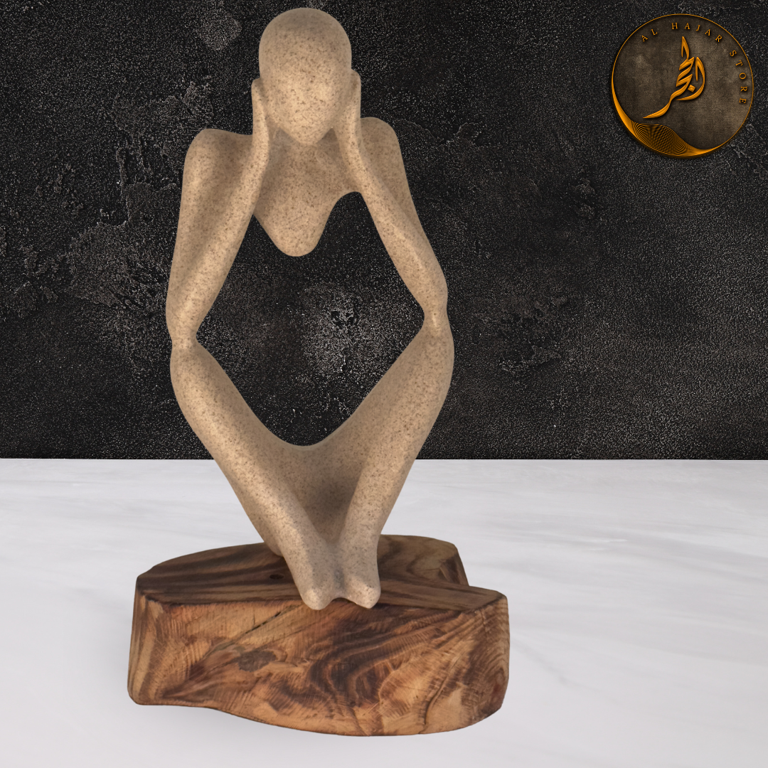 Thinker Style Abstract Sculpture