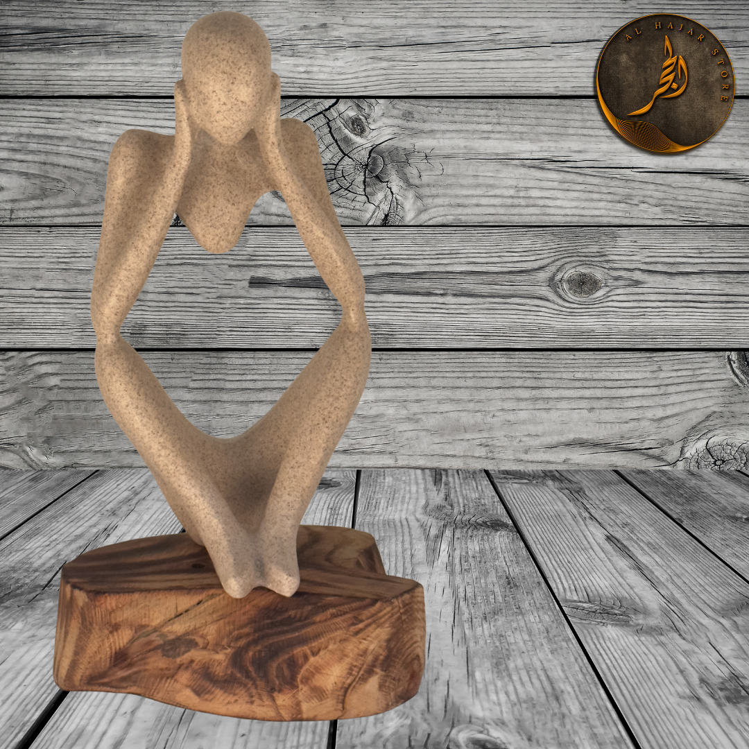 Thinker Style Abstract Sculpture