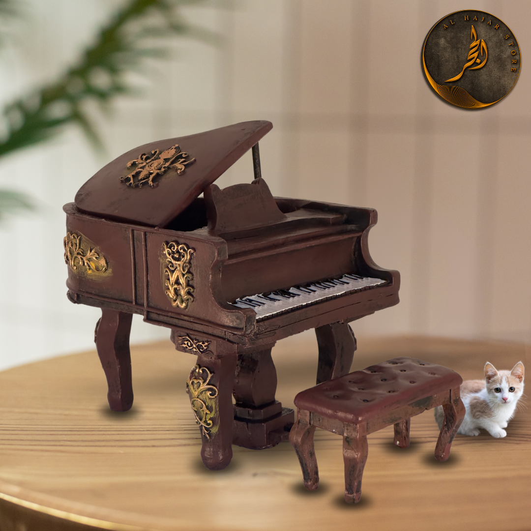 Vintage Piano Figurine - Musical Instrument Ornament