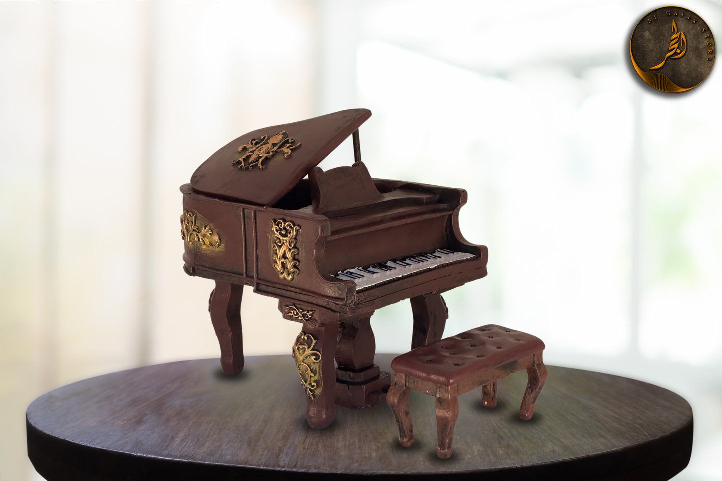 Vintage Piano Figurine - Musical Instrument Ornament