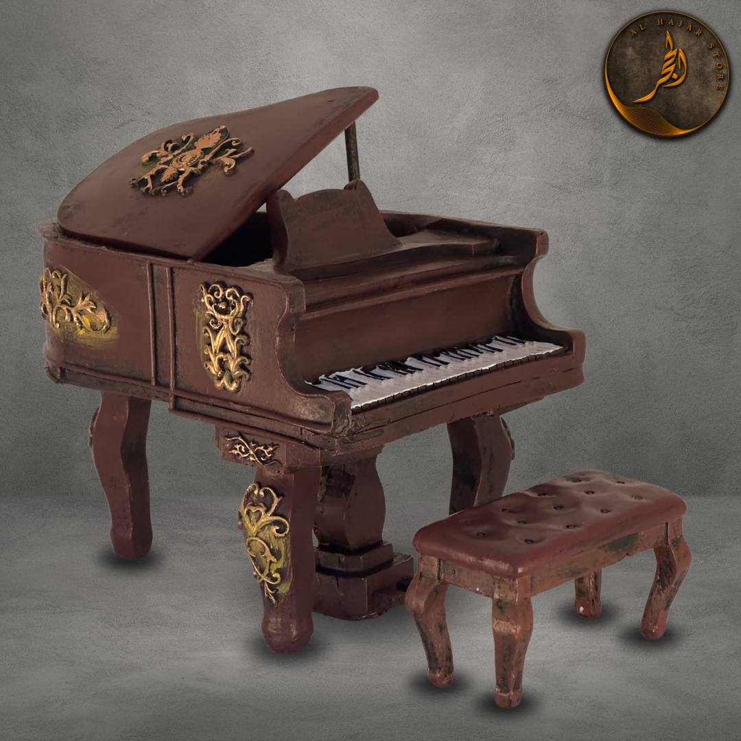 Vintage Piano Figurine - Musical Instrument Ornament