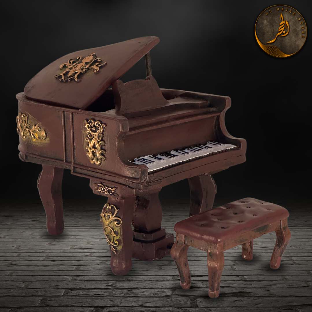 Vintage Piano Figurine - Musical Instrument Ornament