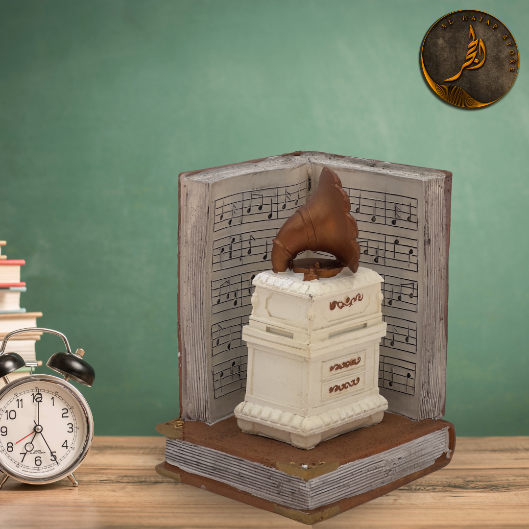 Gramophone Musical Antique Style Book Stopper