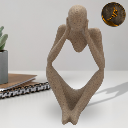 Thinker Style Abstract Sculpture