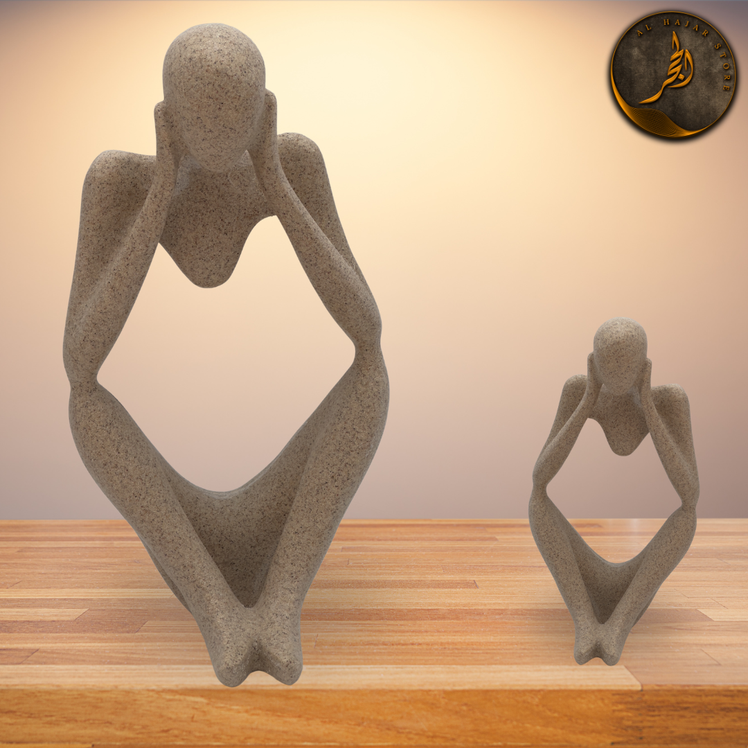 Thinker Style Abstract Sculpture