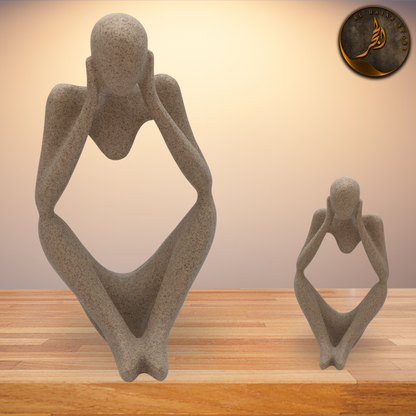 Thinker Style Abstract Sculpture
