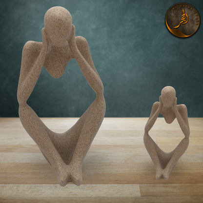 Thinker Style Abstract Sculpture