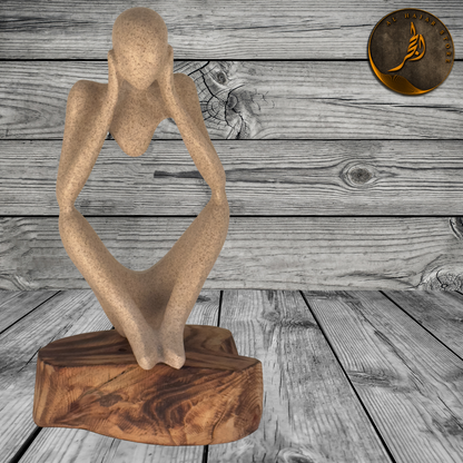 Thinker Style Abstract Sculpture